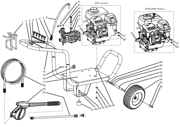 69734 POWER WASHER repair parts